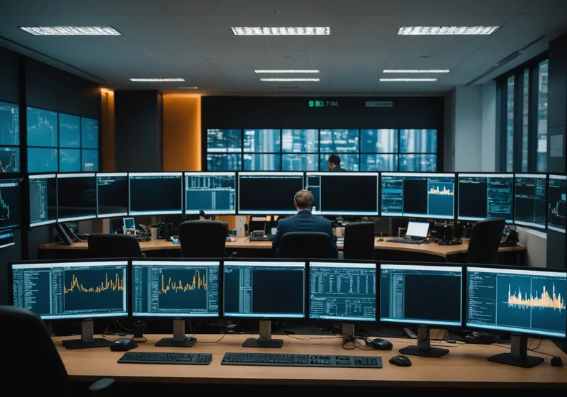 Trading desk with live market data and provider performance scores